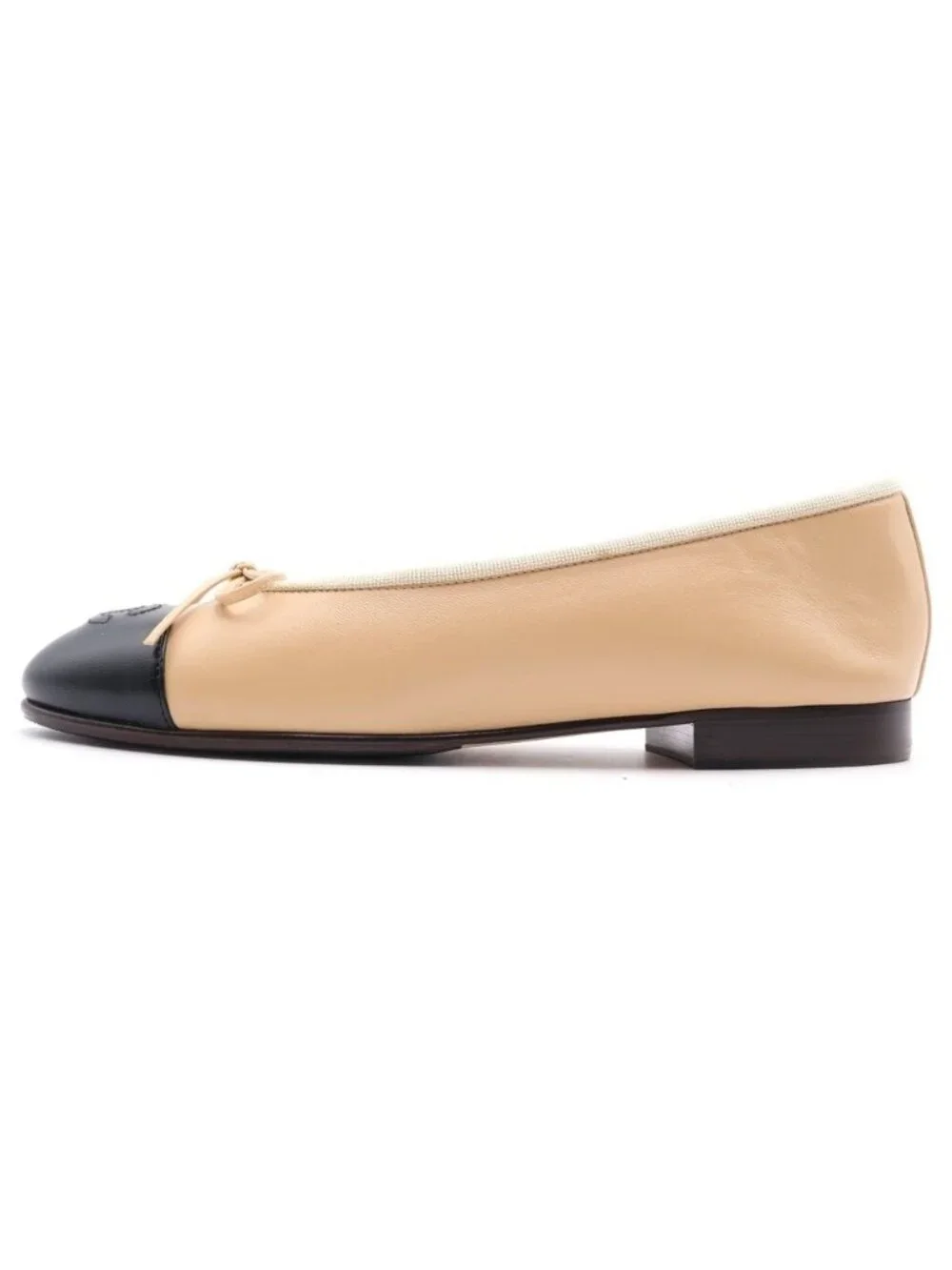 Chanel Leather Pumps Beige 36 Heel